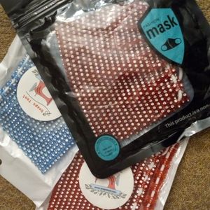 3 bling facial masks, designer masks new in packaging